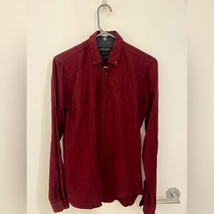 Zara red dress shirt